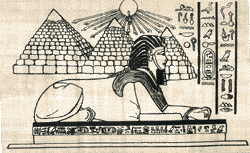 Pyramids and Sphinx Outlines  Papyrus Sheets